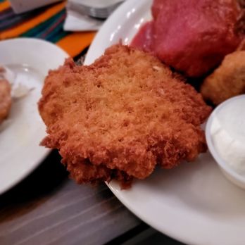 Karczma - Zoom in on the Potato Pancake from the Mixed Plate - Polish Near Me - Brooklyn, New York Karczma - Zoom in on the Potato Pancake from the Mixed Plate - Polish Near Me - Brooklyn, New York