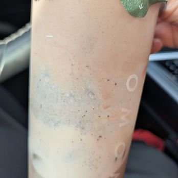 OMOMO Tea Shoppe - White peach oolong with tiramisu foam, so good almost forgot a photo! $6.25 - Bubble Tea Near Me - Tustin, California
