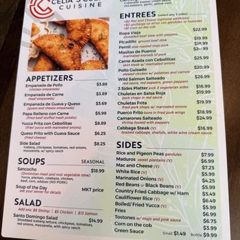 Celias Cuban Cuisine - Menu - Cuban Near Me - Columbia, Maryland Celias Cuban Cuisine - Menu - Cuban Near Me - Columbia, Maryland