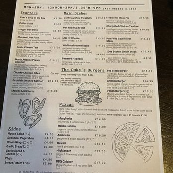 The Inveraray Inn - Restaurant menu (inside hotel) - Restaurants Near Me - Inveraray
