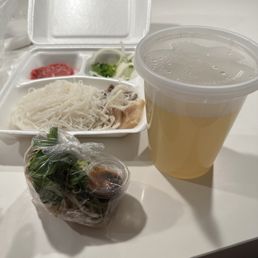 Pho with rare steak Uber Eats. No flavor at all