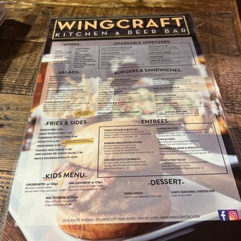 Wingcraft Kitchen & Beer Bar - Menu - Gastropubs Near Me - Atlantic City, New Jersey Wingcraft Kitchen & Beer Bar - Menu - Gastropubs Near Me - Atlantic City, New Jersey