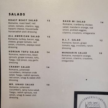 Conversations - Menu - Cafes Near Me - Honolulu, Hawaii