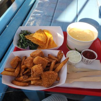 Trollers Fish & Chips - Fish nuggets/fries. Think chips came with soup. Tarter sauce was creamy, tons of dill, excellent. - Seafood Near Me - Nanaimo, British Columbia Trollers Fish & Chips - Fish nuggets/fries. Think chips came with soup. Tarter sauce was creamy, tons of dill, excellent. - Seafood Near Me - Nanaimo, British Columbia