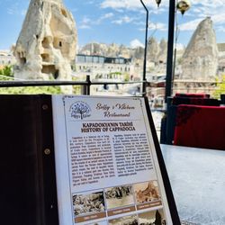Soffy's Kitchen - Menu, background is the Goreme area
