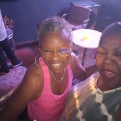 Me and the boss lady playing darts and having a good time