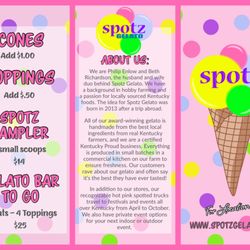 Spotz Gelato - Menu 2