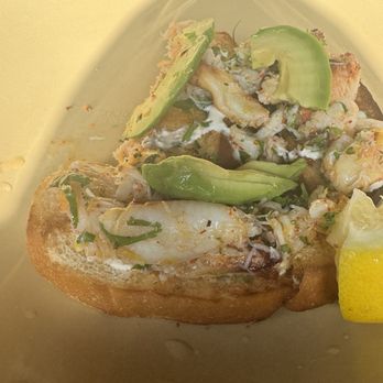 Golden Gate Bistro - Lump crab in avocado over a baguette very tasty - Breakfast & Brunch Near Me - Richmond, California
