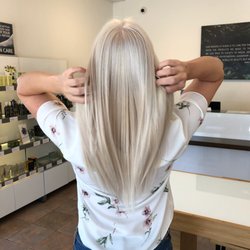 Keora Aveda Salon & Spa - Colour and cut by Emily! So impressed with how good this white looks!