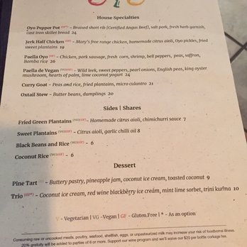 Oyo - Menu side 1 - Latin American Near Me - Pleasanton, California Oyo - Menu side 1 - Latin American Near Me - Pleasanton, California