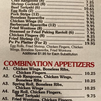 Wah May Restaurant - the menu of the restaurant - Chinese Near Me - Fairhaven, Massachusetts
