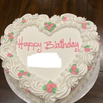 Lucero Bakery - Heart shaped 3 leches cake. Decorated just as requested. (I blurred name) - Bakeries Near Me - Commerce, California Lucero Bakery - Heart shaped 3 leches cake. Decorated just as requested. (I blurred name) - Bakeries Near Me - Commerce, California