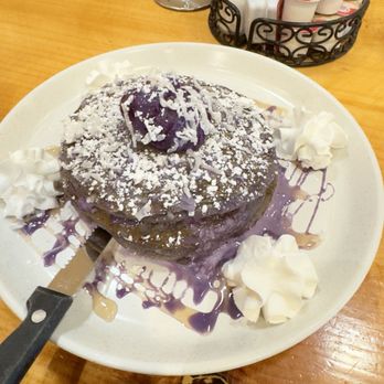 Popping Yolk Cafe - Ube pancakes - Breakfast & Brunch Near Me - Pasadena, California Popping Yolk Cafe - Ube pancakes - Breakfast & Brunch Near Me - Pasadena, California