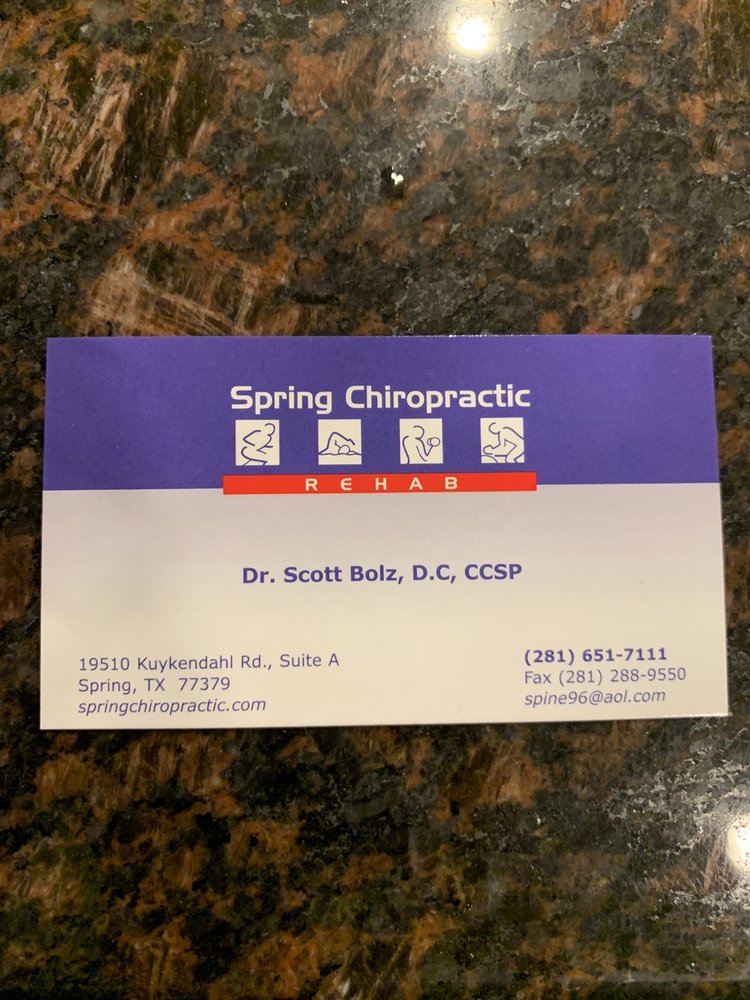 SPRING CHIROPRACTIC Updated May 2024 11 Reviews 19510 Kuykendahl