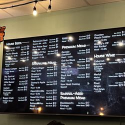 The current menu