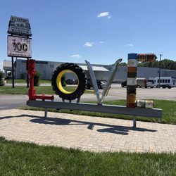 LOVE sign outside museum. Good photo op