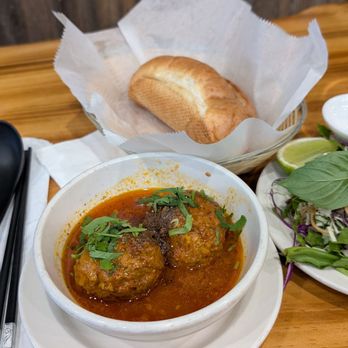 Bun Bo Hue Kitchen - Meatballs and baguette - Noodles Near Me - Duluth, Georgia