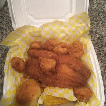 A'Nets Katch - Omg, this will be my regular place! Fast and so good...some shrimp are missing bc I couldn't resist the urge on my way home! - Seafood Near Me - Knightdale, North Carolina