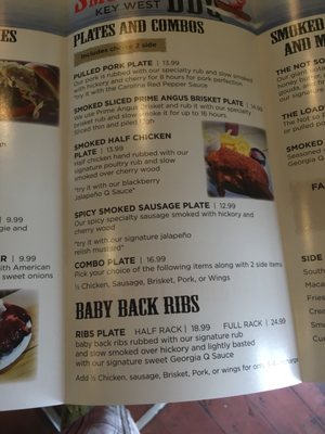 Menu photo 1 Smoked Bbq Key West, FL