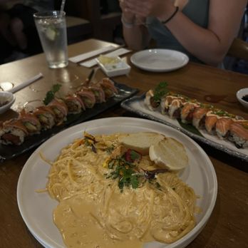 Tsukiyo Sushi - uni cream pasta, death valley roll, aburi tuna roll - Sushi Bars Near Me - Westminster, California Tsukiyo Sushi - uni cream pasta, death valley roll, aburi tuna roll - Sushi Bars Near Me - Westminster, California