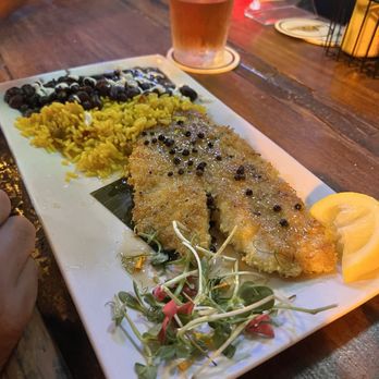 Conchy Joe's - Sweet potato encrusted yellowtail - Seafood Near Me - Jensen Beach, Florida Conchy Joe's - Sweet potato encrusted yellowtail - Seafood Near Me - Jensen Beach, Florida