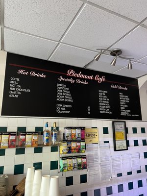 Photo of Piedmont Cafe & Bakery - Oakland, CA, US. Drink menu as of 11/21/22