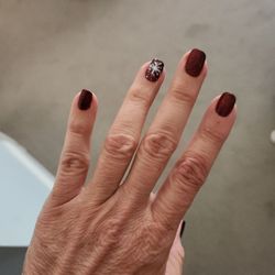 Just Nails - Lovely color, added snowflake. Day 1