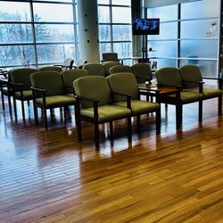 Dyson Center for Cancer Care - Waiting room. Coffee machine just out of the photo on the right.
