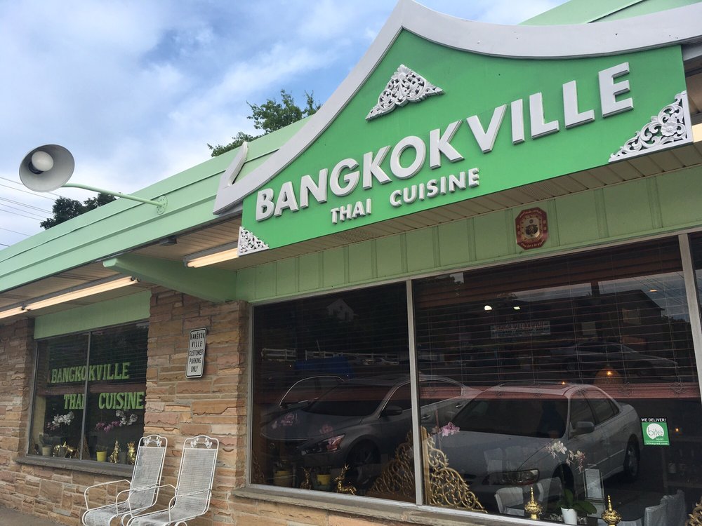 Interior view of Bangkokville Thai restaurant in Nashville, showing authentic Thai dining atmosphere