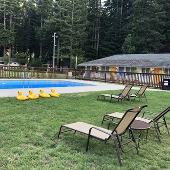 Casa Secoya - The pool with cute duck floatables - Vacation Rentals Near Me - Monte Rio, California