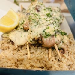 Costi's Fish and Chips - Greek octopus & rice (tender)