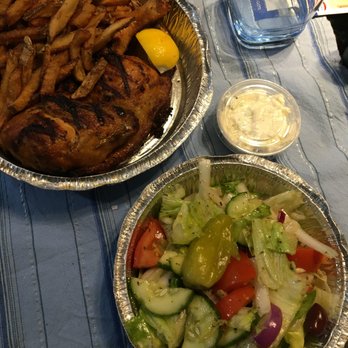 TROY - Half-chicken combination special with salad, fries and tsatsiki. HUGE portions. - Greek Near Me - Montreal, Quebec TROY - Half-chicken combination special with salad, fries and tsatsiki. HUGE portions. - Greek Near Me - Montreal, Quebec