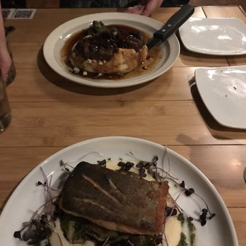 1808 American Bistro - Salmon and filet medallions - New American Near Me - Delaware, Ohio