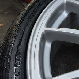 After washing the wheel to ensure it was a scratch.