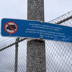 Holifield Park - Overnight camping/sleeping is prohibited