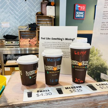 Philz Coffee - cup sizes - Coffee & Tea Near Me - San Francisco, California