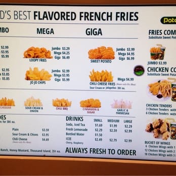 Potato Corner - Menu. November 2014 - Specialty Food Near Me - Northridge, California Potato Corner - Menu. November 2014 - Specialty Food Near Me - Northridge, California