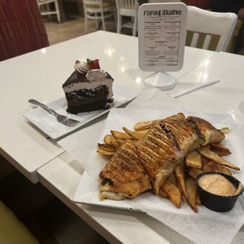 Zaatar Lebanese Grill - Farouj Wrap (best thing I tasted) Chocolate cake (fantastic) - Lebanese Near Me - San Antonio, Texas