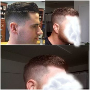 Great Clips - Picture on the left is what I wanted. As u can see in my pictures the fade is way to high, doesn't blend, and has a line - Hair Salons Near Me - Chino Hills, California Great Clips - Picture on the left is what I wanted. As u can see in my pictures the fade is way to high, doesn't blend, and has a line - Hair Salons Near Me - Chino Hills, California