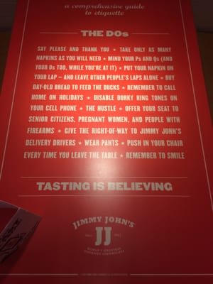 Menu photo 1 Jimmy John's Beverly Hills, CA