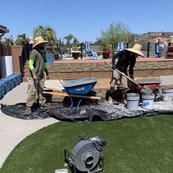 Secard Pools & Spas - Prepping hardscape before liner install - Hot Tub & Pool Near Me - Rancho Cucamonga, California Secard Pools & Spas - Prepping hardscape before liner install - Hot Tub & Pool Near Me - Rancho Cucamonga, California