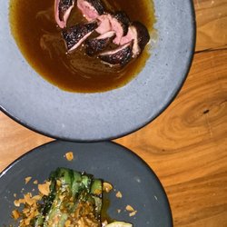 Kyu México - Duck breast burnt ends and baby bok choy