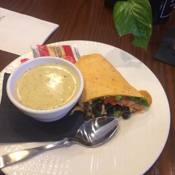 Addison's - Half black bean wrap and broccoli cheddar soup. - New American Near Me - Columbia, Missouri