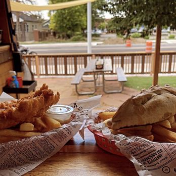GB Fish  & Chips - Cod fish and chips and chicken curry pastie. - Fish & Chips Near Me - Arvada, Colorado
