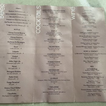 Margaux - Menu 2/2 - Bars Near Me - Pittsburgh, Pennsylvania Margaux - Menu 2/2 - Bars Near Me - Pittsburgh, Pennsylvania