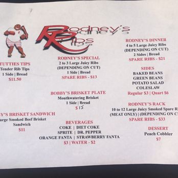 Rodney's Ribs - Rodney's menu - Food Trucks Near Me - Pasadena, California Rodney's Ribs - Rodney's menu - Food Trucks Near Me - Pasadena, California