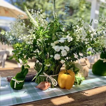 The Gathering Co - Fresh Asparagus wrap the base of flowers. - Party & Event Planning Near Me The Gathering Co - Fresh Asparagus wrap the base of flowers. - Party & Event Planning Near Me