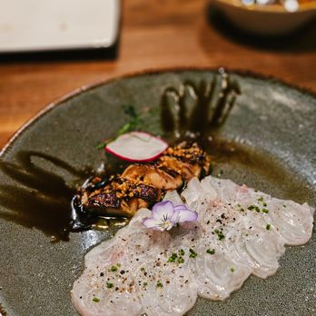 Kata Robata - Japanese Amberjack Sashimi with Foie Gras - Sushi Bars Near Me - Houston, Texas