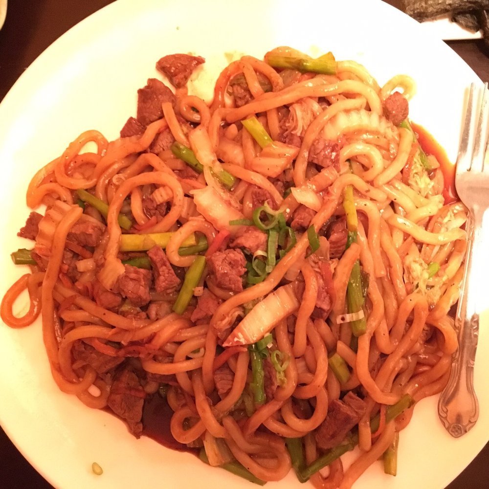Ichibar - Forks added for scale. These portions are huge! Steak udon and chicken hibachi shown. - Japanese Near Me - Henderson, North Carolina Ichibar - Forks added for scale. These portions are huge! Steak udon and chicken hibachi shown. - Japanese Near Me - Henderson, North Carolina