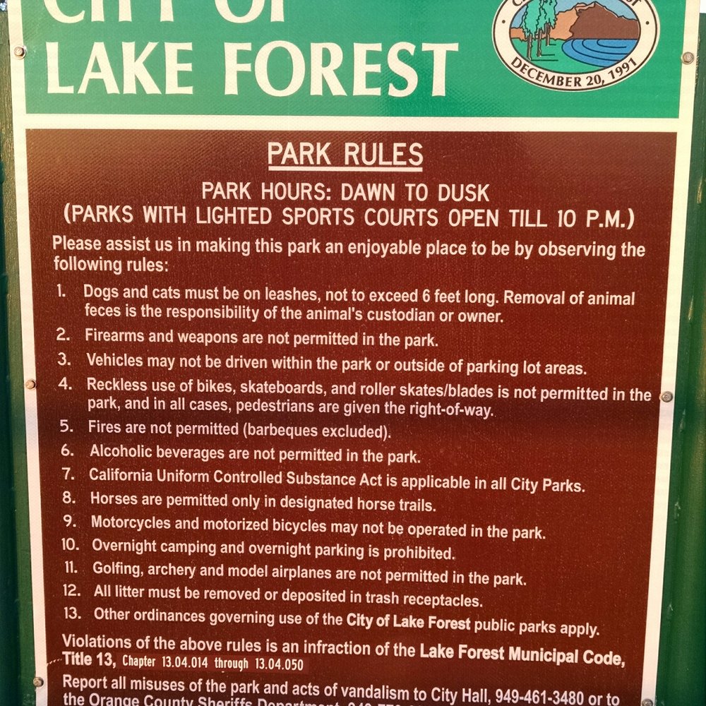 Borrego Park - City Park Rules - Parks Near Me - Foothill Ranch, California Borrego Park - City Park Rules - Parks Near Me - Foothill Ranch, California